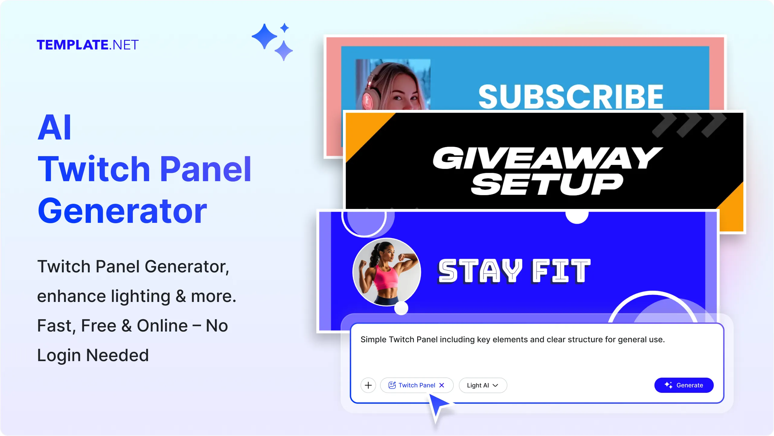 Free AI Twitch Panel Generator, Create Panel Images Online [ No Signup ]